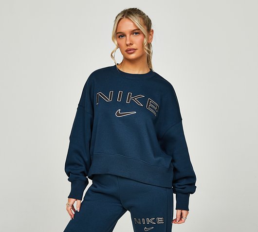 Nike Womens Phoenix Logo Sweatshirt - Blue - Size XS
