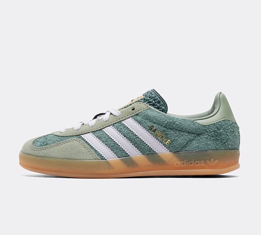 adidas Originals Womens Gazelle Indoor Trainer - Green - Size 6
