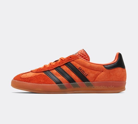 adidas Originals Gazelle Indoor Trainer Orange Core Black Gum 3 Footasylum
