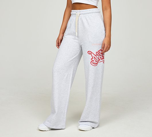 Womens Graffiti Spray Open Hem Jogger