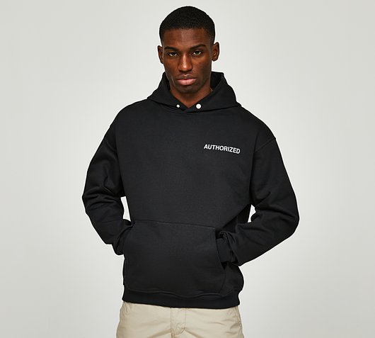Script Graphic Relaxed Fit Overhead Hoodie