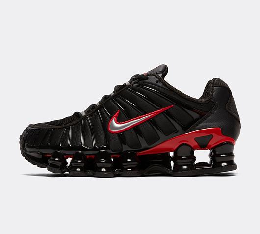 靴 Nike Women's Shox TL Black Max Orange AR3566-002 Nike Shox TL Black and Max Orange Hematite