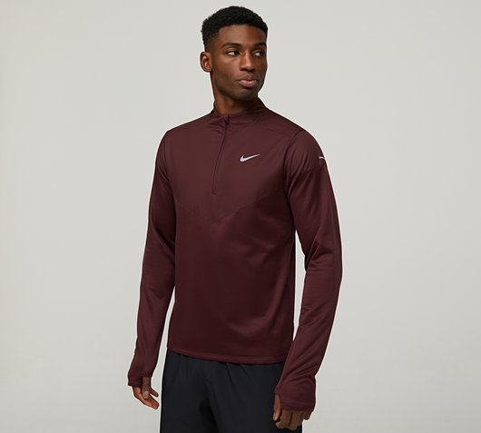 Nike Therma Fit Repel Sphere Element Quarter Zip Top Burgundy Crush Reflective Footasylum