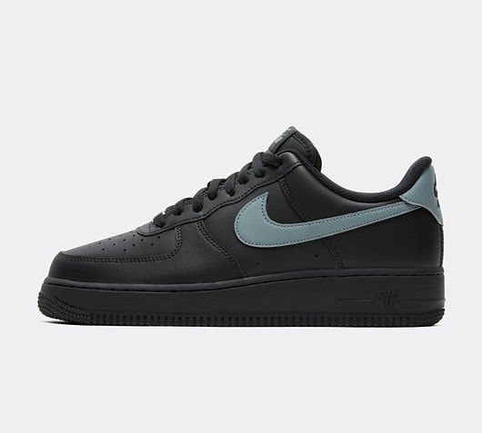 Nike Air Force 1 07 Trainer Black Cool Grey Footasylum