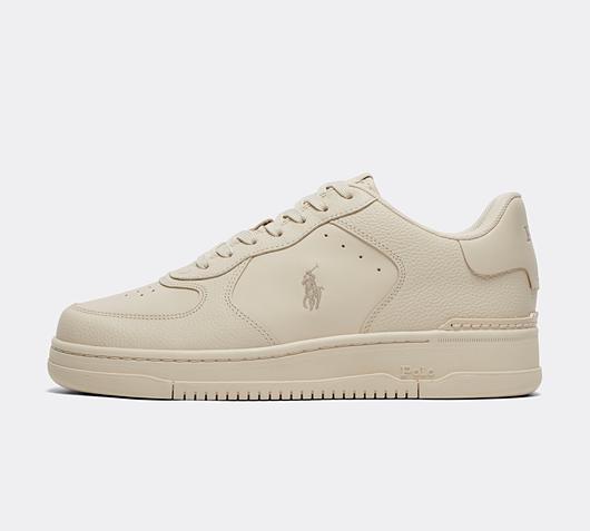 Polo Ralph Lauren Masters Court Trainer Ecru Footasylum
