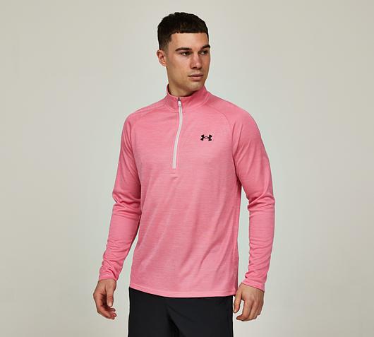 Pink Under Armour Half Zip Under Armour Older Girls Half Zip Top