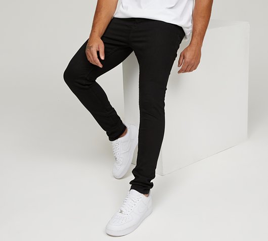Brave Soul Skinny Stretch Jean - Black - Size 32/32
