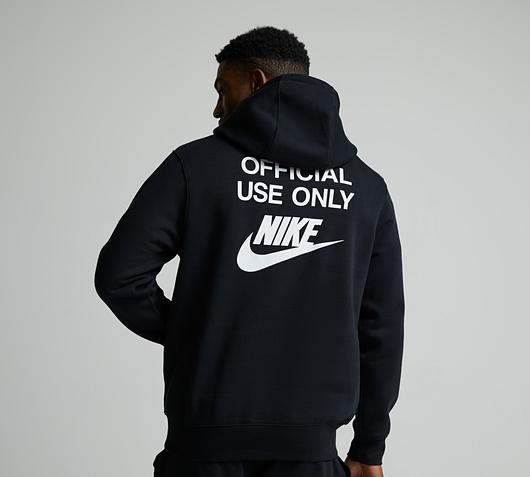 nike overhead black hoodie
