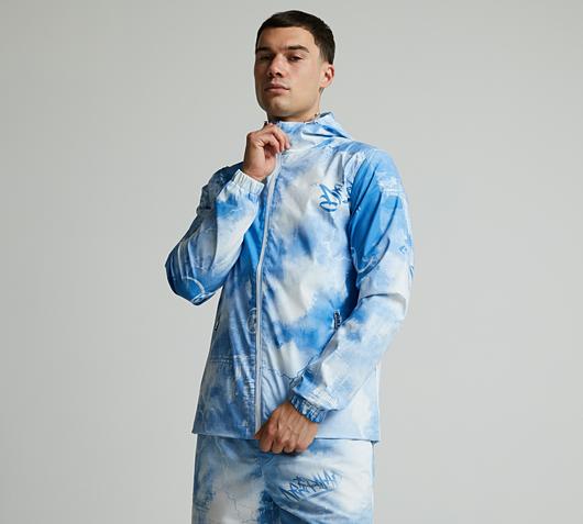 Dripmade Defiant AOP Windbreaker | Blue Mix | Footasylum