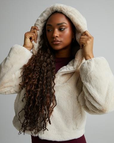 Forena Womens Mellina Faux Fur Coat | Mocha | Footasylum