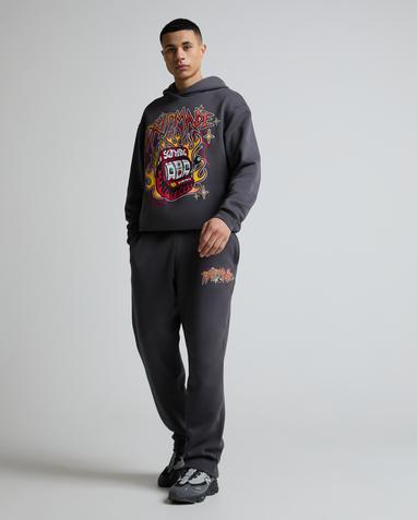 Dripmade Trapcade Open Hem Jogger | Urban Charcoal | Footasylum