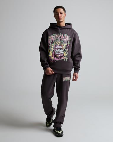 Dripmade Trapcade Overhead Hoodie | Earth Plum | Footasylum