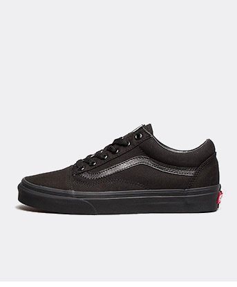 all black old skool vans footasylum