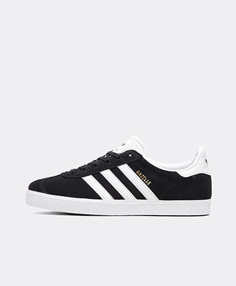 womens black and white gazelles