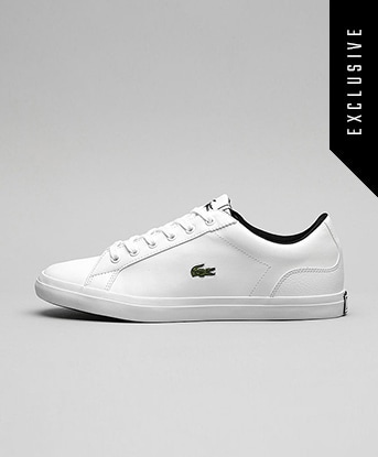 white lacoste trainers junior