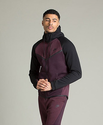 burgundy nike tech sweatsuit