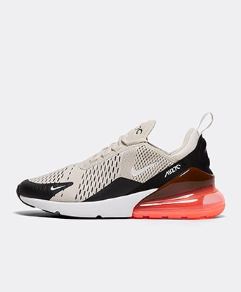 white & pink air max 270 knit trainers