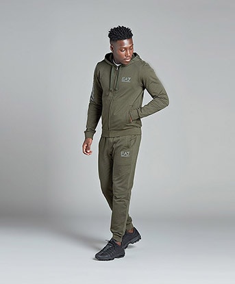 khaki green armani tracksuit