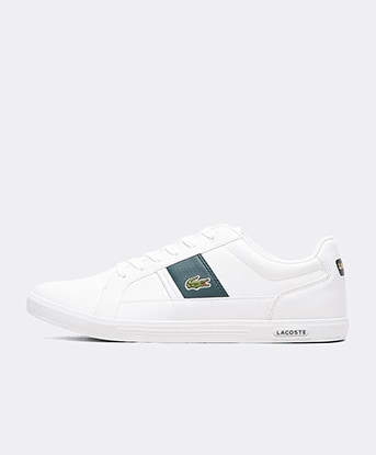 black mens lacoste trainers