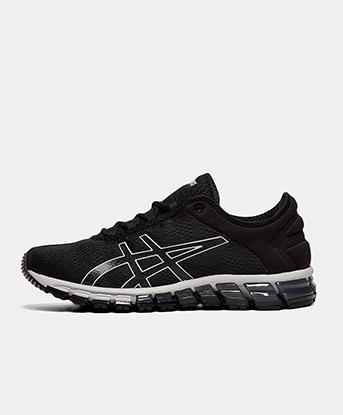 black asic trainers