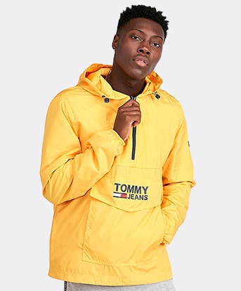 tommy jeans overhead hooded anorak jacket