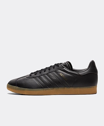 all black leather gazelles mens