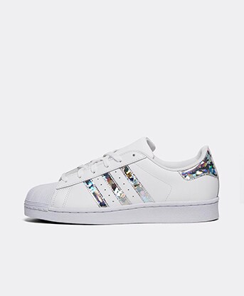 adidas originals superstar sneakers laag silver metallic white