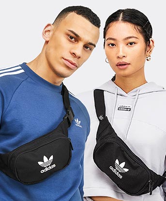 grey adidas man bag