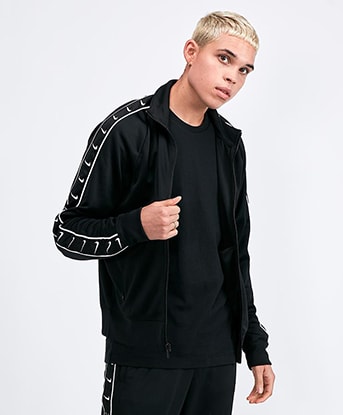 nike tape poly track top