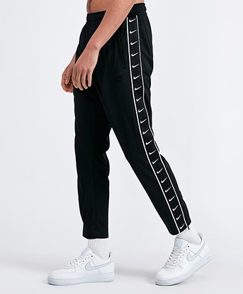 nike taped pants black