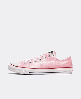 shiny pink converse