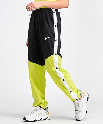 nike archive joggers with popper in white