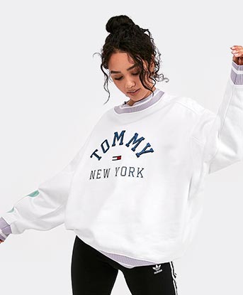 tommy jeans womens pastel colourblock sweatshirt