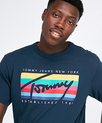 tommy jeans t shirt rainbow
