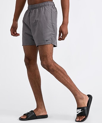 grey nike swim shorts