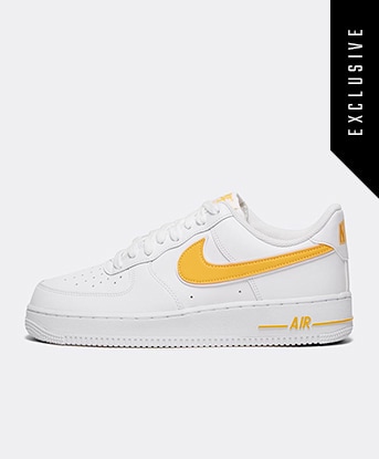 white air force yellow tick