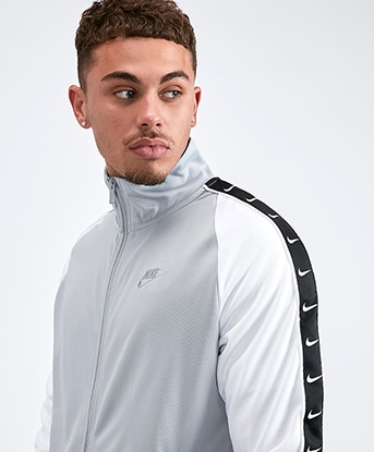 grey nike tracksuit top 