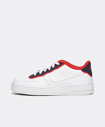 nike air force one white blue red
