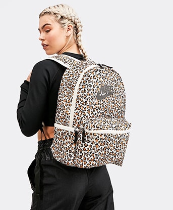 nike backpack leopard print