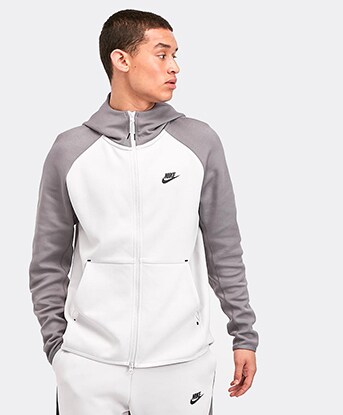 grey and white nike tracksuit