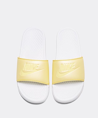 nike slides yellow