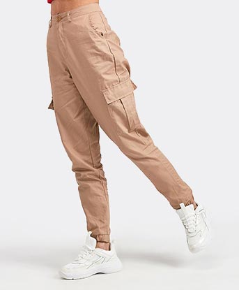 vans pants womens Brown