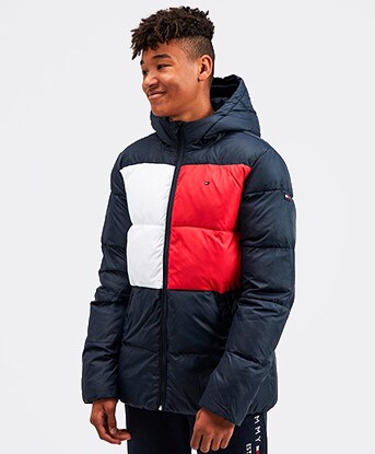 tommy hilfiger junior padded flag jacket