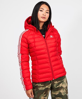 womens red adidas coat