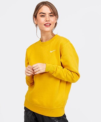 nike yellow sweatshirt women's