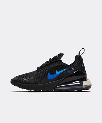 nike air max 270 black and blue tick 