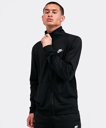 black nike tracksuit top