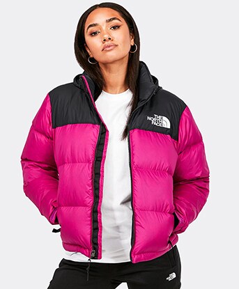 pink nike bubble coat