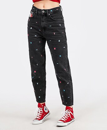 tommy letter jeans
