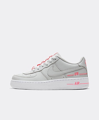 grey nike air force junior